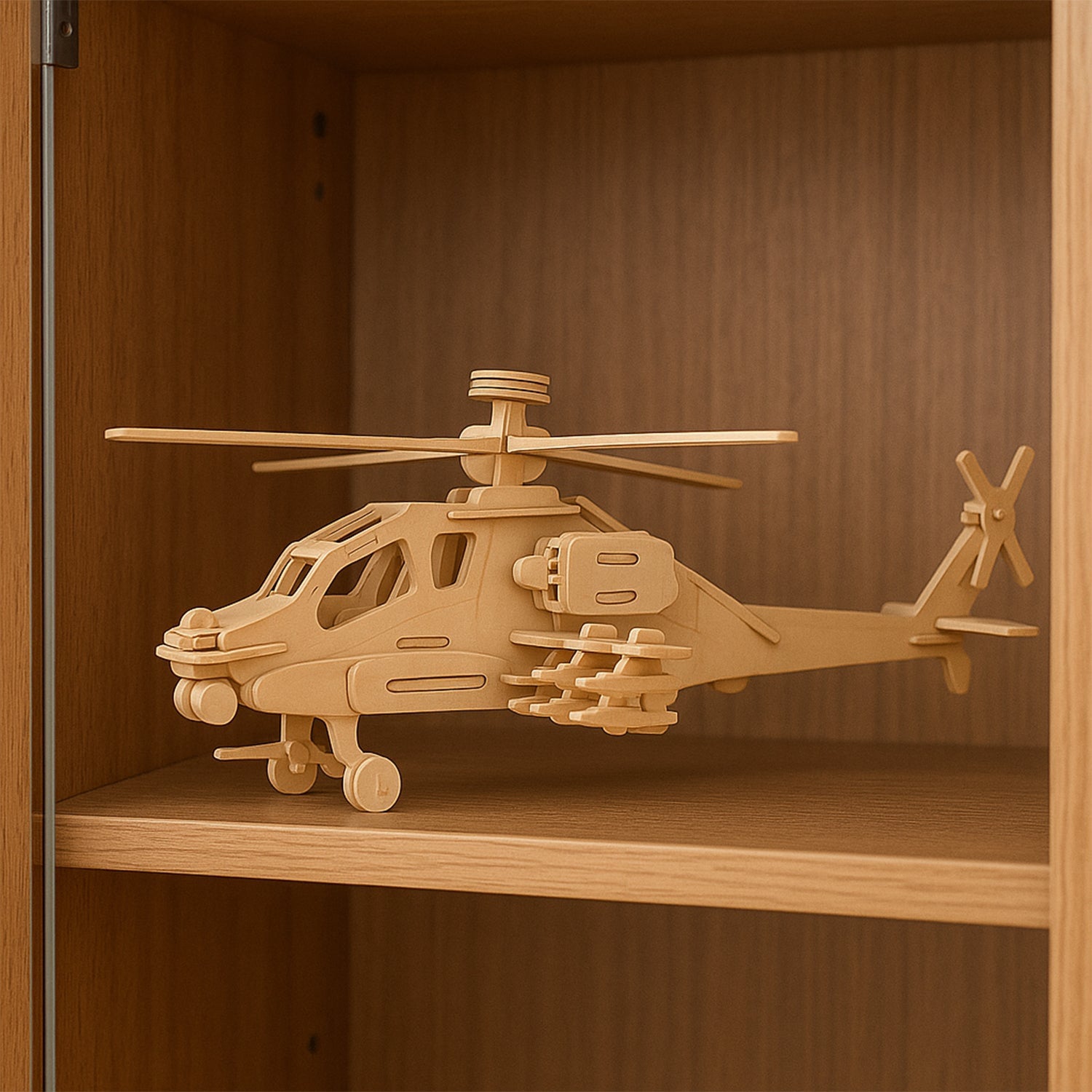 3D Wooden Helicopter Puzzle DIY Model Kit (1 Set) 3D Wooden Helicopter Puzzle DIY Model Kit (1 Set)